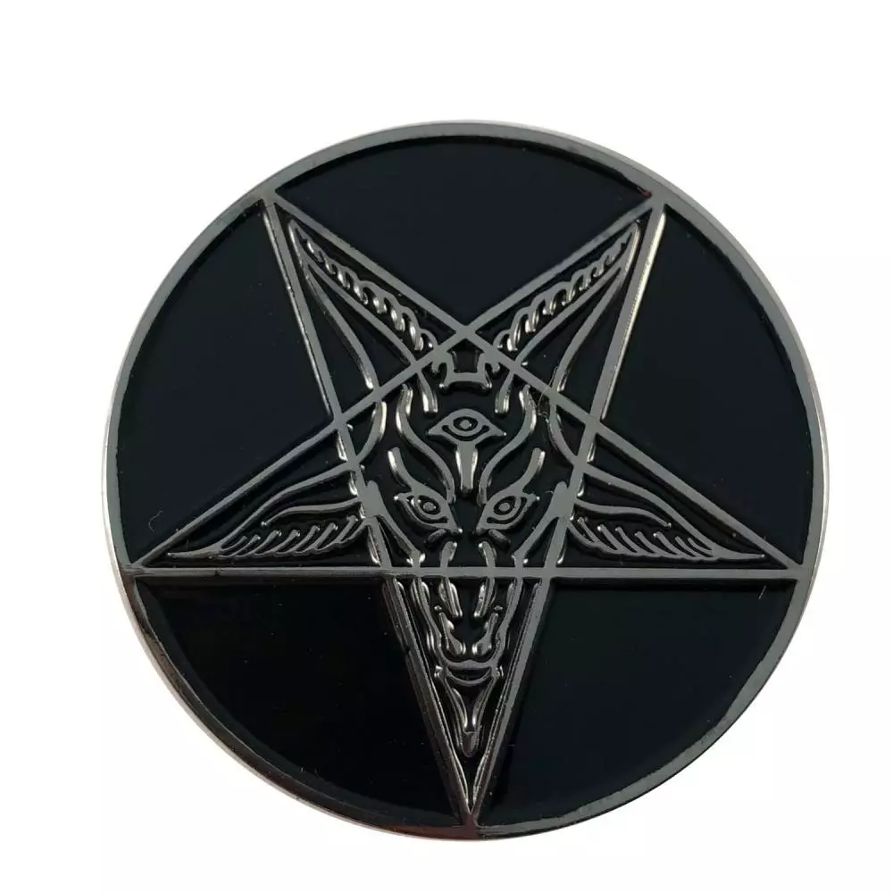 Kreepsville 666 Goathead Baphomet Enamel Pin Badge Black 3 Kreepsville 666 Goathead Baphomet Enamel Pin Badge Black