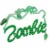 Kreepsville Green Diamonte Zombie Necklace Jewelry