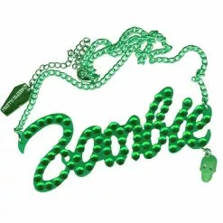 Kreepsville Green Diamonte Zombie Necklace Jewelry