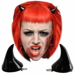 Kreepsville Accessories Horror Hair Horns - Black