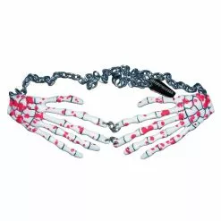 Kreepsville Jewelry Skeleton Bone Hand Necklace Bloody