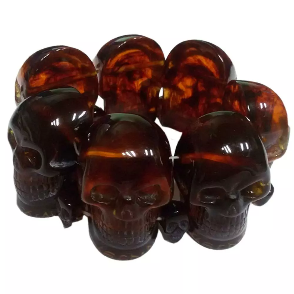 Kreepsville Skull Collection Bracelet Amber 3 Kreepsville Skull Collection Bracelet Amber