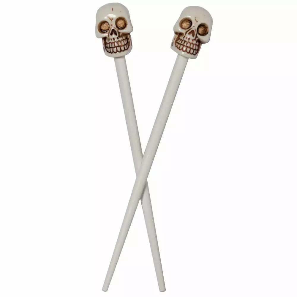 Kreepsville Skull Collection White Hair Sticks 3 Kreepsville Skull Collection White Hair Sticks