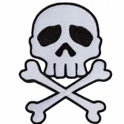 Kreepsville Skull Cross Bones White Patch