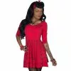 Kreepsville Spiderweb Red Skater Dress 2 Kreepsville Spiderweb Red Skater Dress