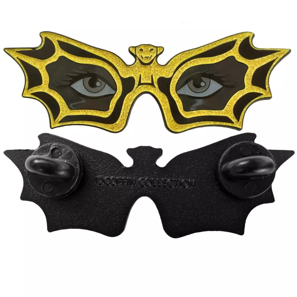 Vampira Spex Gold Enamel Pin Accessories 3 Vampira Spex Gold Enamel Pin Accessories