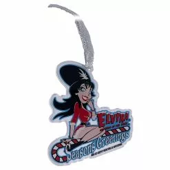Elvira Candy Cane Acrylic Ornament