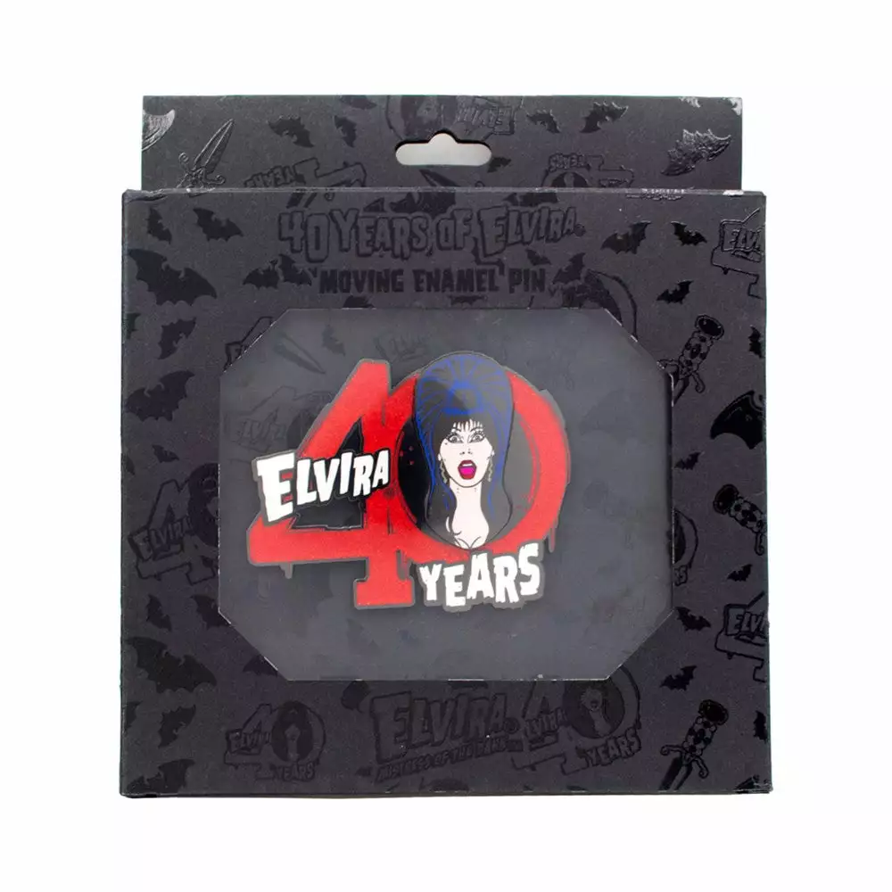 Accessories Elvira 40 Years Logo Red Glitter Enamel Pin 3 Accessories Elvira 40 Years Logo Red Glitter Enamel Pin