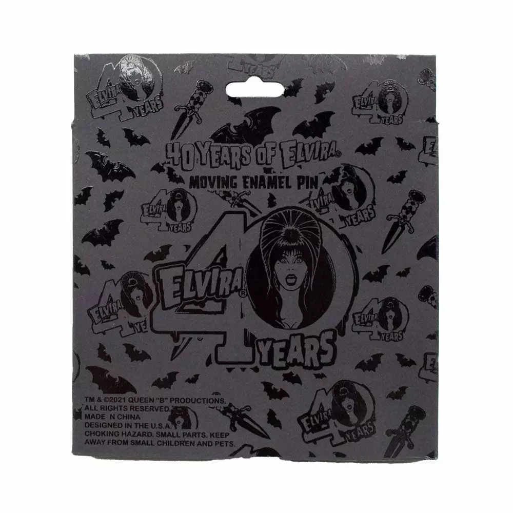 Accessories Elvira 40 Years Logo Red Glitter Enamel Pin 4 Accessories Elvira 40 Years Logo Red Glitter Enamel Pin