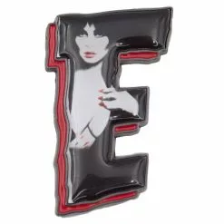 Elvira E Letter Enamel Pin
