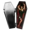 Elvira Open Coffin Red Enamel Pin