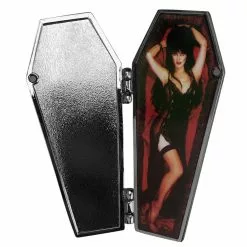 Elvira Open Coffin Red Enamel Pin