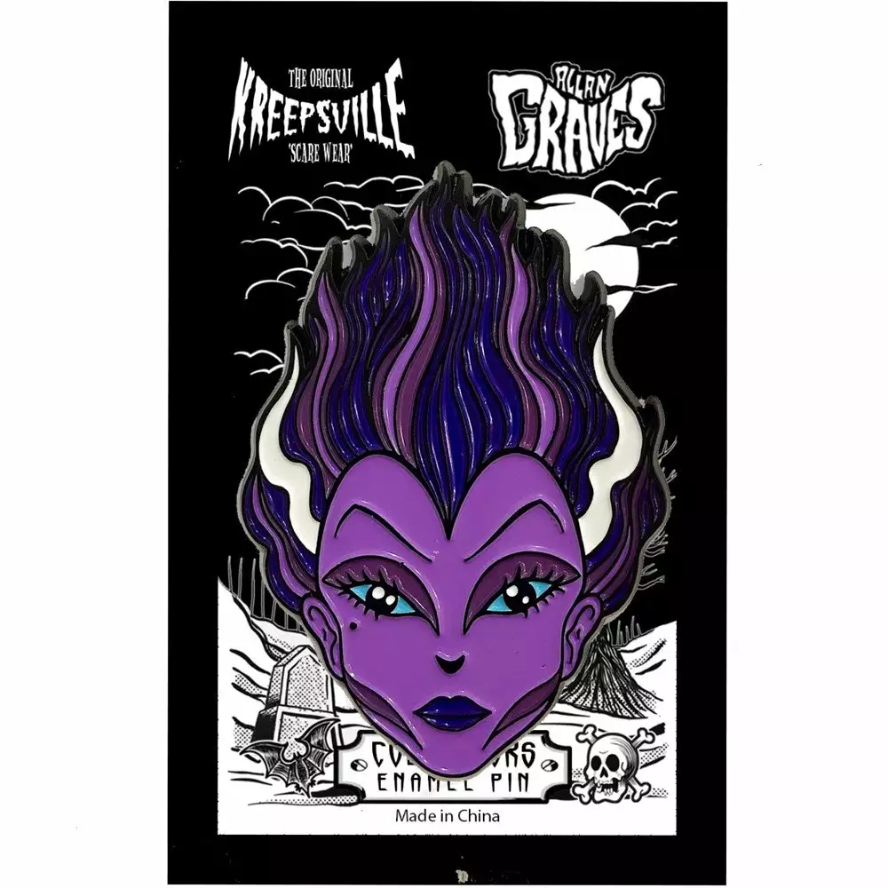 Kreepsville Graves Monster Purple Bride Enamel Pin Enamel Pins & Buttons 4 Kreepsville Graves Monster Purple Bride Enamel Pin Enamel Pins & Buttons
