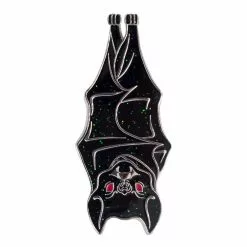 Kreepsville Hanging Bat Glitter Enamel Pin