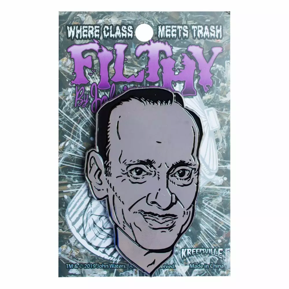 Accessories John Waters Mega Silver Face Enamel Pin 4 Accessories John Waters Mega Silver Face Enamel Pin