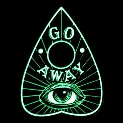 Kreepsville Go Away Glow Planchette Enamel Pin