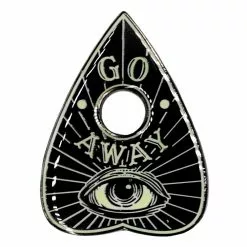 Kreepsville Go Away Glow Planchette Enamel Pin