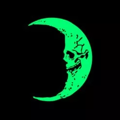 Kreepsville Skull Crescent Moon Glow Enamel Pin Enamel Pins & Buttons