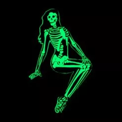 Kreepsville Skeleton Pin-up Girl Sitting Enamel Pin Enamel Pins & Buttons