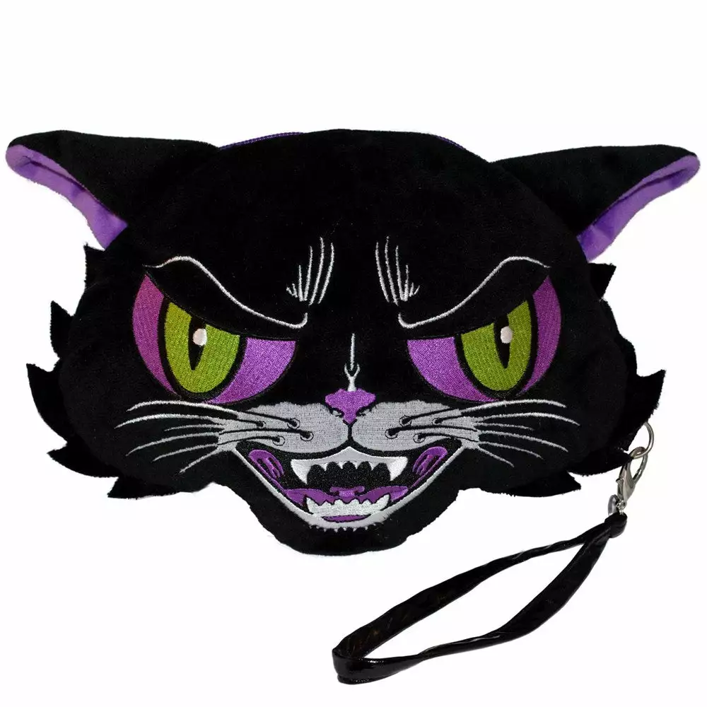 Kreepsville Kattitude Wristlet Plush Purse 3 Kreepsville Kattitude Wristlet Plush Purse