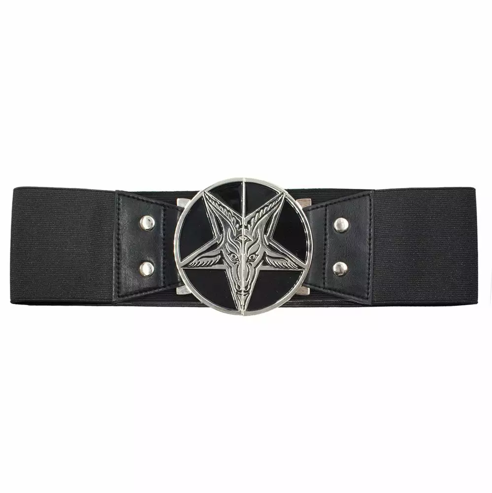 Kreepsville Elastic Waist Belt Goat Head Black 3 Kreepsville Elastic Waist Belt Goat Head Black