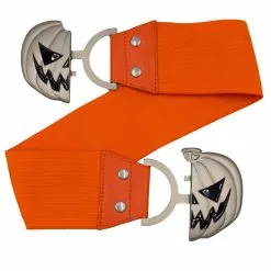 Kreepsville Elastic Waist Belt Trick Or Treat Pumpkin Orange Accessories