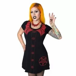 Kreepsville Demon Doll Flare Short Sleeve Dress