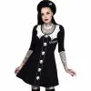 Kreepsville Women's Spooky Girl Flare 3/4 Sleeve Dress