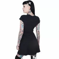 Kreepsville Skeleton White Flare Dress
