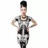 Kreepsville Women's White Skeleton Tunic Dress