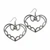 Kreepsville Bat Outline Heart Earring Jewelry