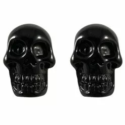 Kreepsville Skull Stud Black Earring