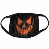 Kreepsville Black Distressed Pumpkin Face Mask Accessories