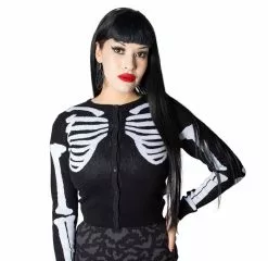 Kreepsville Skeleton Ribcage Bones Cardigan