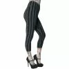Kreepsville Stripe Grey Distressed Capri Leggings 1 Kreepsville Stripe Grey Distressed Capri Leggings