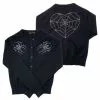 Kreepsville Women's Spiderweb Heart Diamond Cardigan