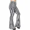 Kreepsville Women's Distressed Stripe White Flare Leggings