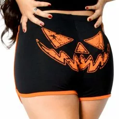 Kreepsville Pumpkin Trick Or Treat Womens Running Shorts