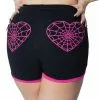 Kreepsville Web Heart Pink Womens Running Shorts Women's 2 Kreepsville Web Heart Pink Womens Running Shorts Women's