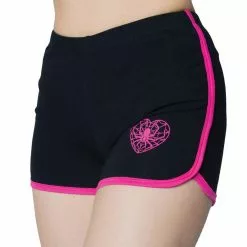 Kreepsville Web Heart Pink Womens Running Shorts Women's