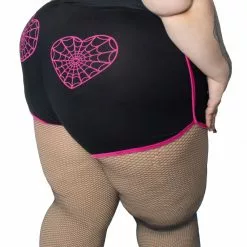 Kreepsville Web Heart Pink Womens Running Shorts Women's