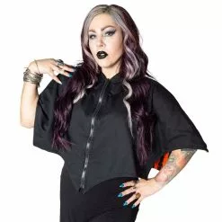 Kreepsville Women's Reversible Trick Or Treat Pumpkin Shoulder Cape