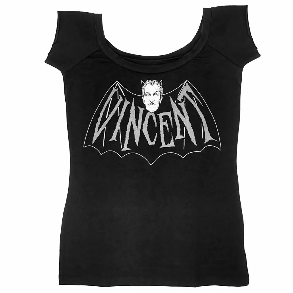 Vincent Price Devil Bat Shoulder Top Women's 4 Vincent Price Devil Bat Shoulder Top Women's
