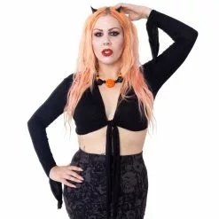 Kreepsville 666 Goathead Pentagram Tie Top Women's