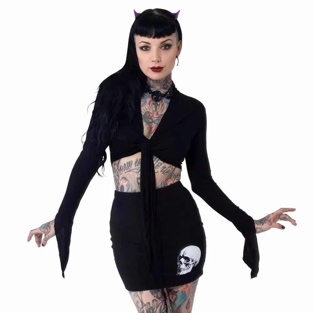 Kreepsville Women's Rib Heart Tie Top 4 Kreepsville Women's Rib Heart Tie Top