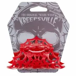 Kreepsville Spiderweb Hair Claw Clip Red
