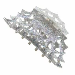 Kreepsville Spiderweb Hair Claw Clip Silver Accessories