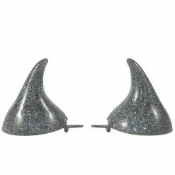 Kreepsville Horror Hair Horns - Silver Glitter Accessories