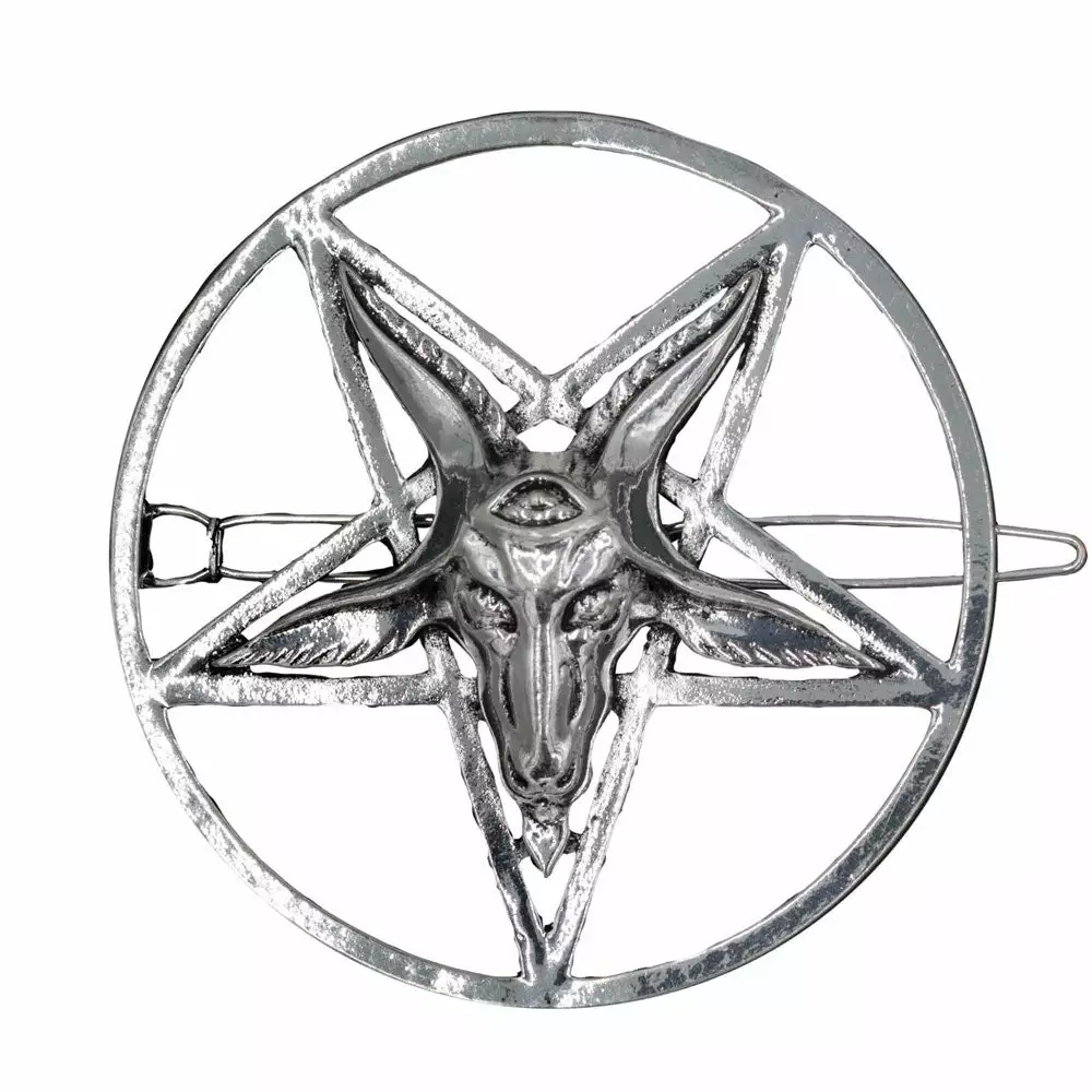 Kreepsville 666 Baphomet Circle Hair Clip 3 Kreepsville 666 Baphomet Circle Hair Clip