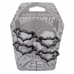 Kreepsville Bat Snap Hair Clips Black